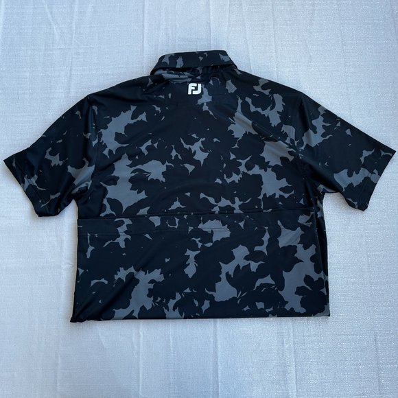 FootJoy Black and Gray Polo Shirt - Picture 7 of 9